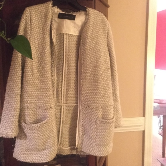 Zara Basic Dress Coat cotton wool blend - Picture 2 of 8